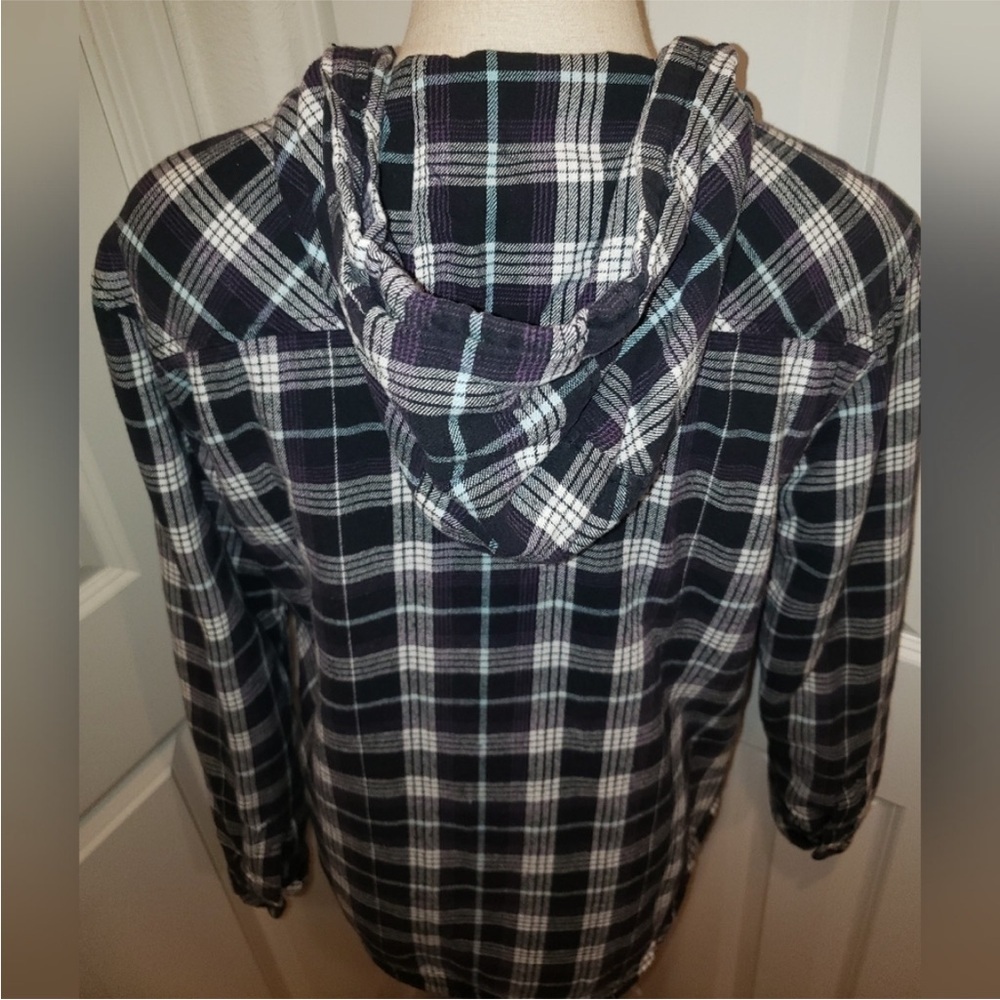 Flannel Sherpa lined Hooded Jacket